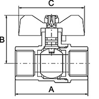 Купить Кран шаровый для газа PF STRONG в Сочи