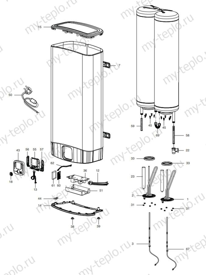 Запчасти Ariston ABS VLS EVO WIFI 80 купить в Сочи