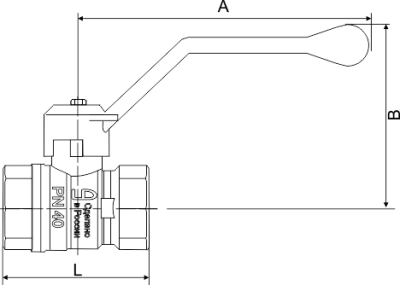 Кран шаровый 3/4" вн-вн (ручка) LD Pride (00021193)